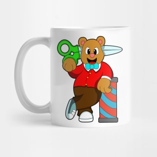 Bear as Hairdresser with Scissors Mug